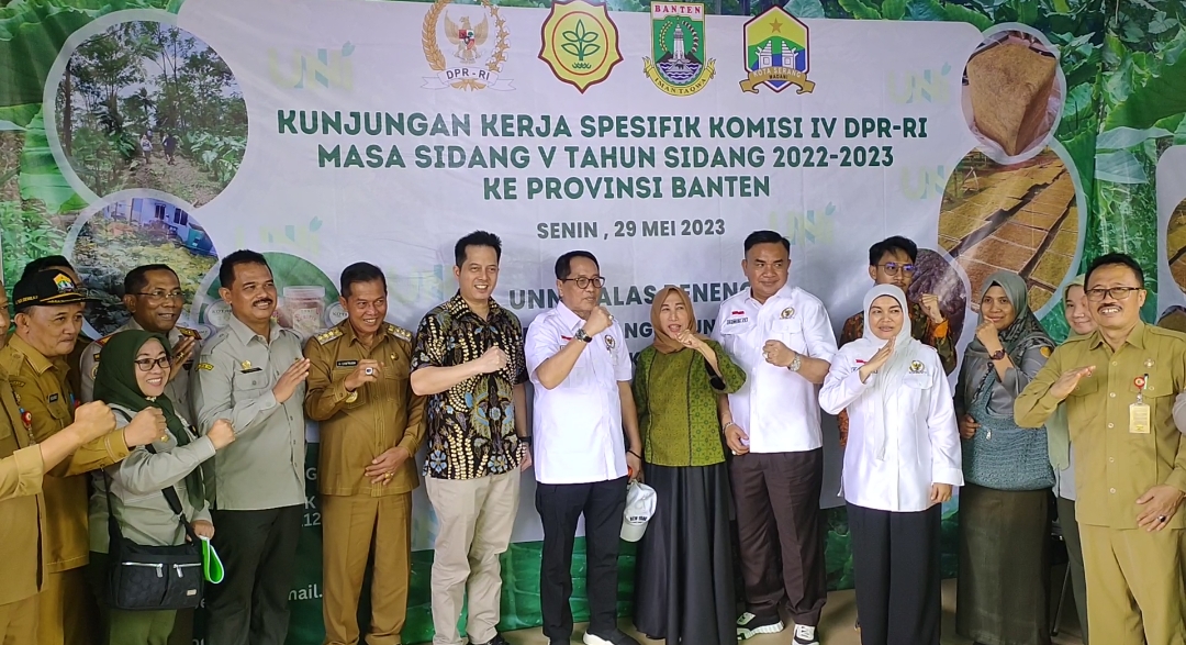 Sejumlah Anggota Komisi IV DPR RI dan Wali Kota Serang kunjungi Unni Warehouse Talas Beneng di Kelurahan Gelam, Kecamatan Cipocok, Kota Serang Banten, Senin (29/05/2023)