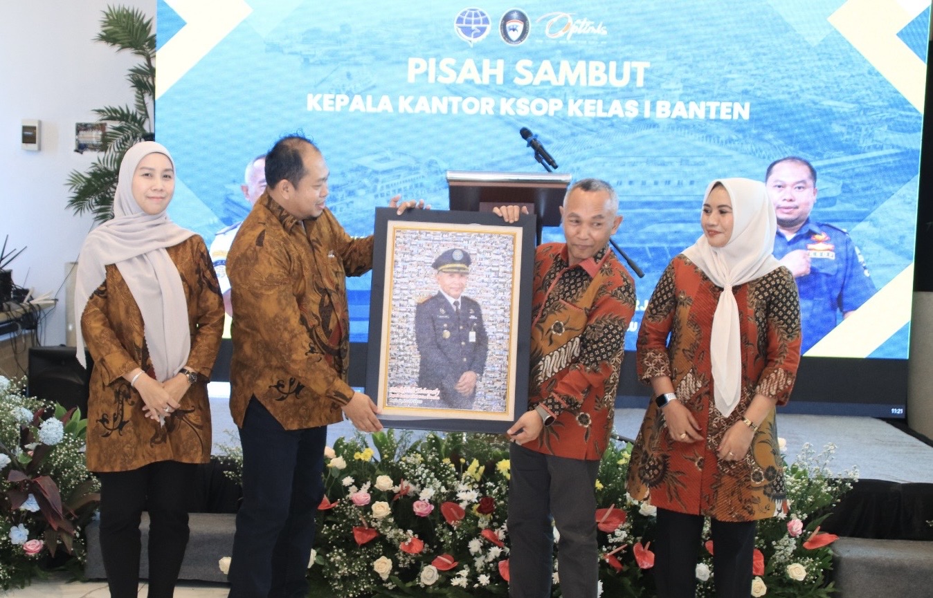 Acara Pisah Sambut Kepala Kantor Kesyahbandaran dan Otoritas Pelabuhan (KSOP) Kelas 1 Banten.