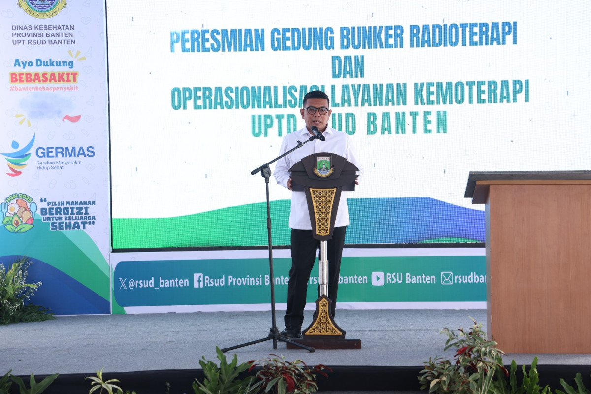 Gubernur Banten, Andra Soni meresmikan Gedung Bunker Radioterapi dan Operasional Pelayanan Kemoterapi Rumah Sakit Umum Daerah (RSUD) Banten