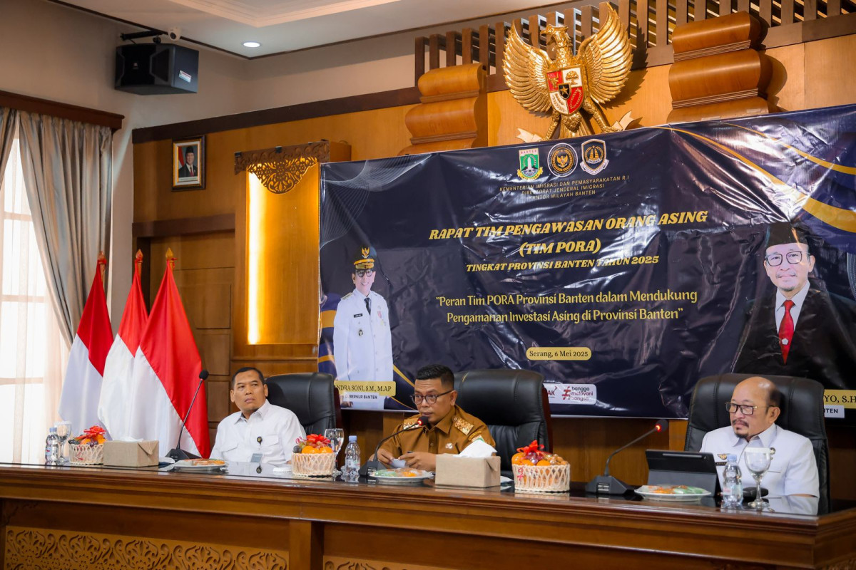 Tim Pengawasan Orang Asing menggelar Rapat Bersama Gubernur Banten Andra Soni