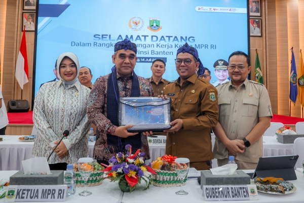 Dihadapan Ketua MPR RI, Andra Soni Paparkan Program Prioritas