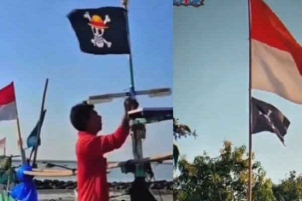 Menjelang HUT RI Ke-80, Bendera One Piece Ikut Berkibar 