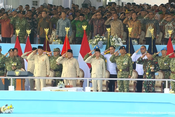 Pesan Penting Prabowo saat Hadiri HUT TNI