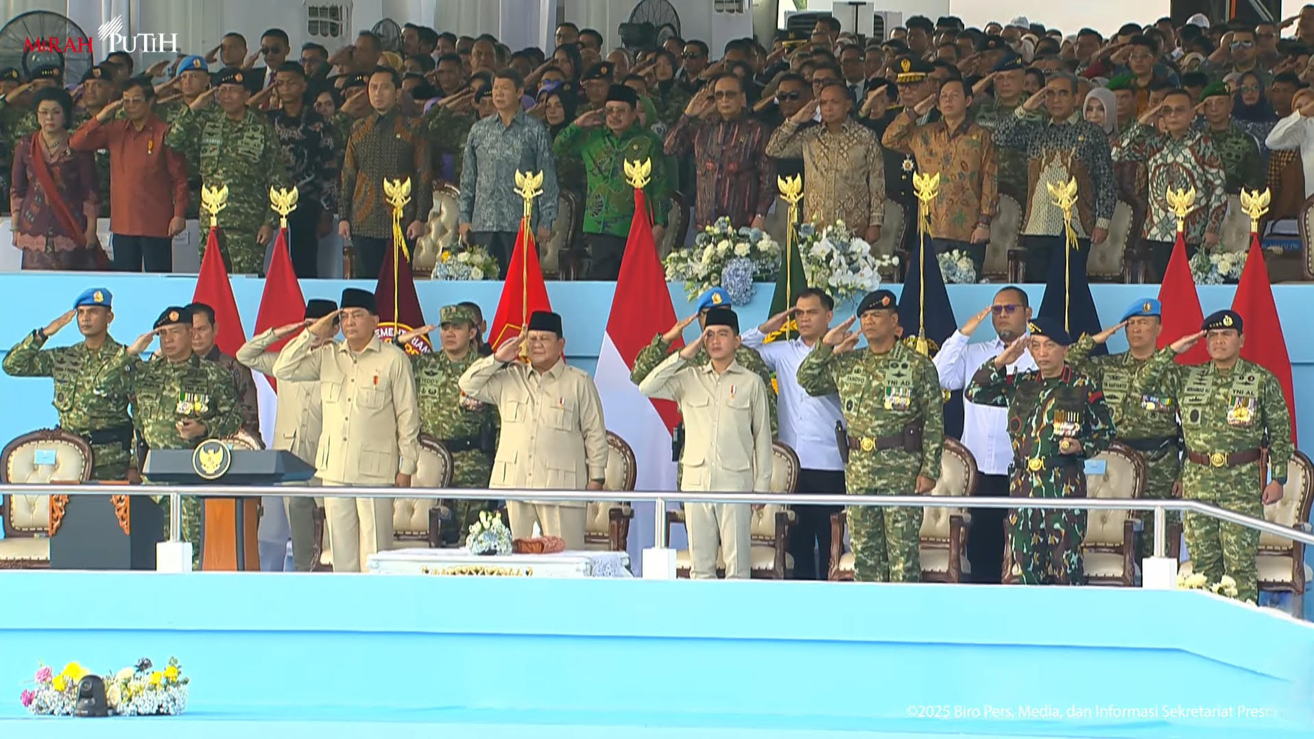 Pesan Penting Prabowo saat Hadiri HUT TNI